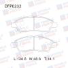 DOUBLE FORCE DFP0232 Колодки тормозные дисковые