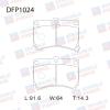 DOUBLE FORCE DFP1024 Колодки тормозные дисковые Double Force