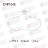 DOUBLE FORCE DFP1048 Колодки тормозные дисковые