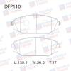 DOUBLE FORCE DFP110 Колодки тормозные дисковые Double Force