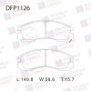 DOUBLE FORCE DFP1126 Колодки тормозные дисковые