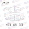 DOUBLE FORCE DFP1358 Колодки тормозные дисковые