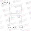 DOUBLE FORCE DFP140 Колодки тормозные дисковые Double Force