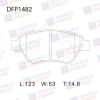 DOUBLE FORCE DFP1482 Колодки тормозные дисковые Double Force