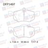 DOUBLE FORCE DFP1497 Колодки тормозные дисковые