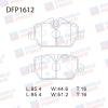 DOUBLE FORCE DFP1612 Колодки тормозные дисковые Double Force