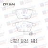 DOUBLE FORCE DFP1616 Колодки тормозные дисковые Double Force