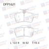 DOUBLE FORCE DFP1621 Колодки тормозные дисковые Double Force
