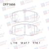 DOUBLE FORCE DFP1666 Колодки тормозные дисковые