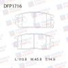DOUBLE FORCE DFP1716 Колодки тормозные дисковые Double Force