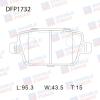 DOUBLE FORCE DFP1732 Колодки тормозные дисковые Double Force