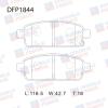 DOUBLE FORCE DFP1844 Колодки тормозные дисковые
