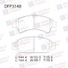DOUBLE FORCE DFP3140 Колодки тормозные дисковые