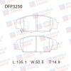 DOUBLE FORCE DFP3250 Колодки тормозные дисковые Double Force