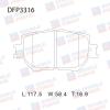 DOUBLE FORCE DFP3316 Колодки тормозные дисковые