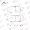 DOUBLE FORCE DFP3344 Колодки тормозные дисковые