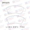 DOUBLE FORCE DFP3375 Колодки тормозные дисковые Double Force
