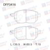 DOUBLE FORCE DFP3416 Колодки тормозные дисковые Double Force