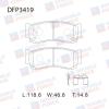 DOUBLE FORCE DFP3419 Колодки тормозные дисковые