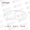 DOUBLE FORCE DFP3424 Колодки тормозные дисковые