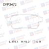 DOUBLE FORCE DFP3472 Колодки тормозные дисковые
