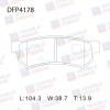 DOUBLE FORCE DFP4178 Колодки тормозные дисковые Double Force