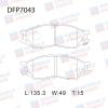 DOUBLE FORCE DFP7043 Колодки тормозные дисковые Double Force