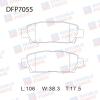 DOUBLE FORCE DFP7055 Колодки тормозные дисковые Double Force