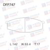 DOUBLE FORCE DFP747 Колодки тормозные