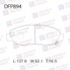 DOUBLE FORCE DFP894 Колодки тормозные дисковые Double Force