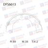 DOUBLE FORCE DFS6613 Колодка ручного тормоза