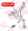 VTR MZ0114R Сайлентблок нижнего рычага передней подвески, передний