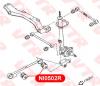 VTR NI0502R Сайлентблок нижней продольной тяги задней подвески