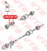 VTR VW2401R Чехол ШРУС переднего привода, внутренний