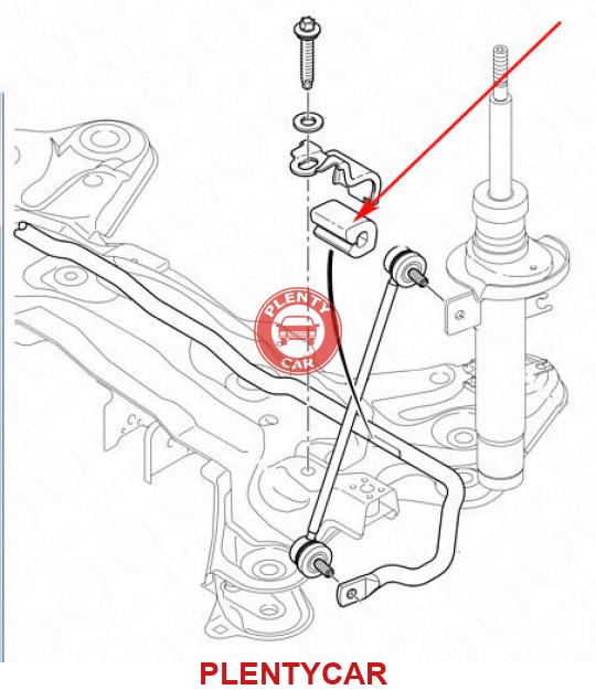 Стойки стабилизатора пежо 107 схема