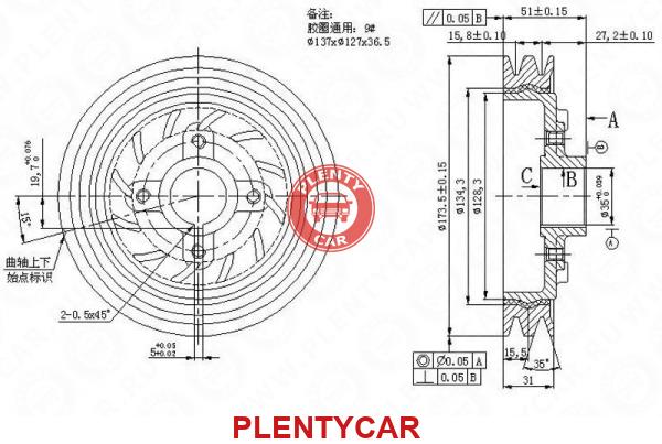 Как снять шкив коленвала 4d56 Шкив коленвала MITSUBISHI DELICA/L300 4D56 (2 ручейка) 86-94 SAT STMD109604 купи